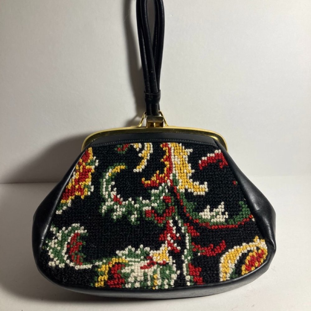 Vintage Needlepoint Clutch